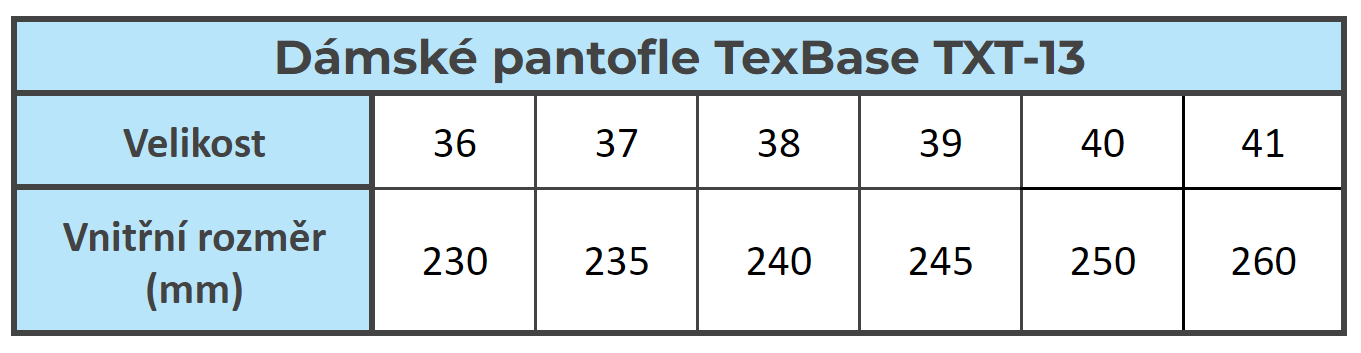 dám pantofle TexBase TXT-13 vel